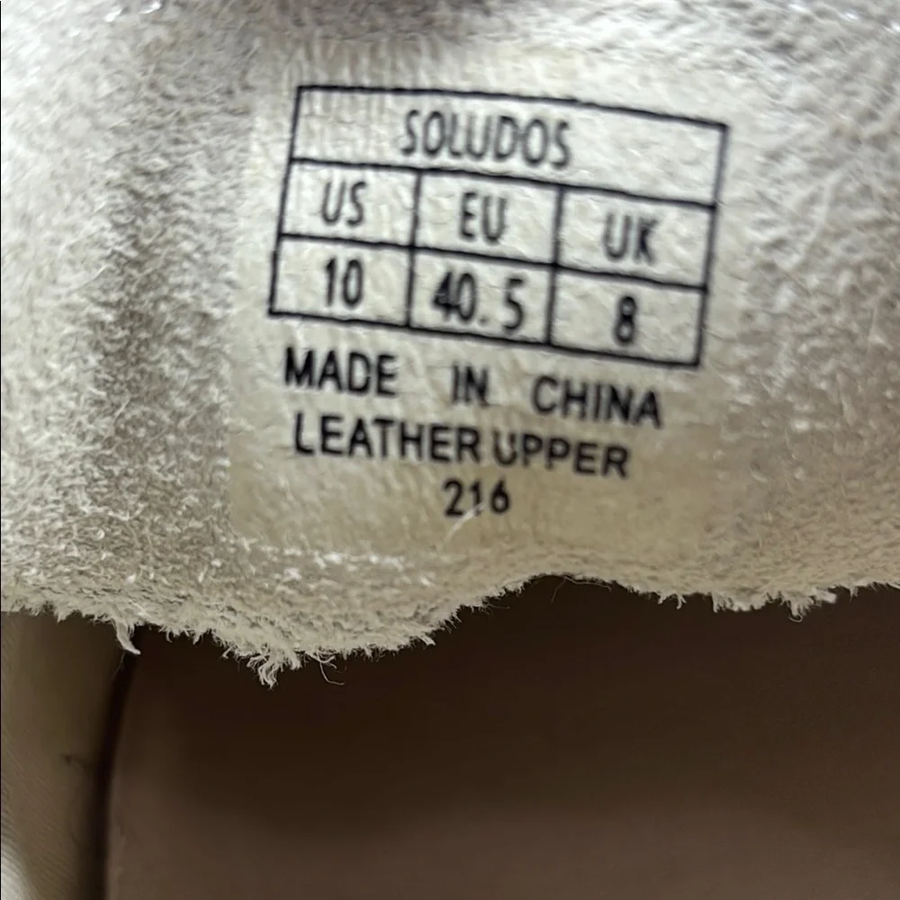 Soludos Women’s Cow Print Leather Sneakers Black White Size 10 Casual Shoes